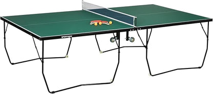 SPORTNOW 9ft Hopfällbart Bordtennisbord med Hjul
