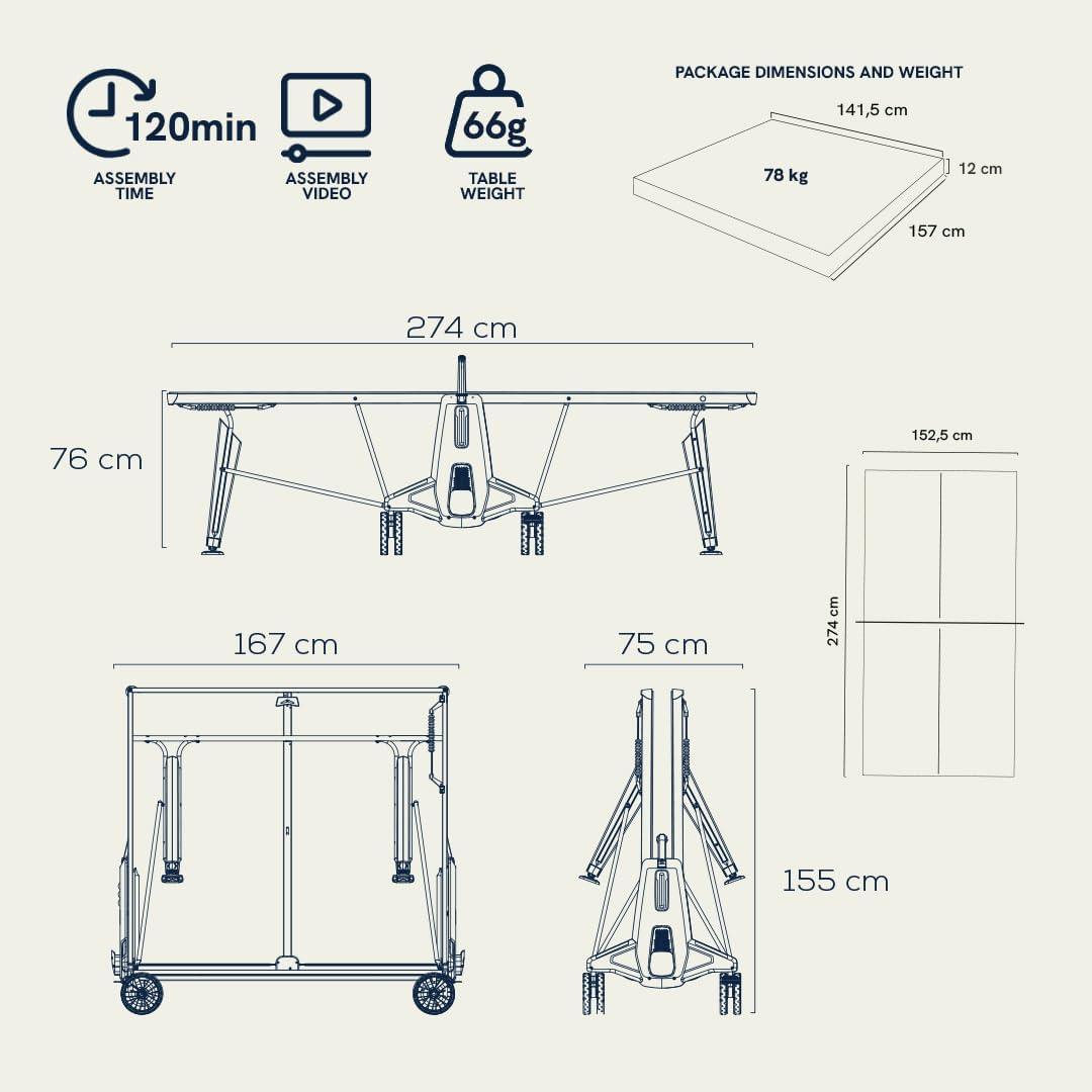 Cornilleau 500X Performance Outdoor Bordtennisbord