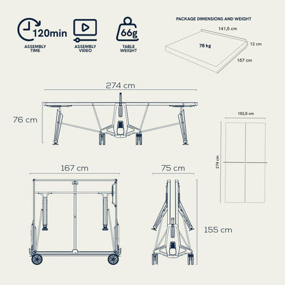 Cornilleau 500X Performance Outdoor Bordtennisbord