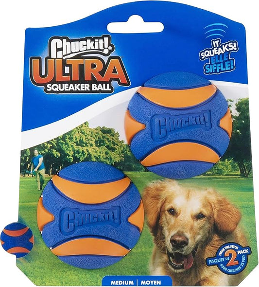 Chuckit! Ultra Squeaker Ball Medium 2-pack