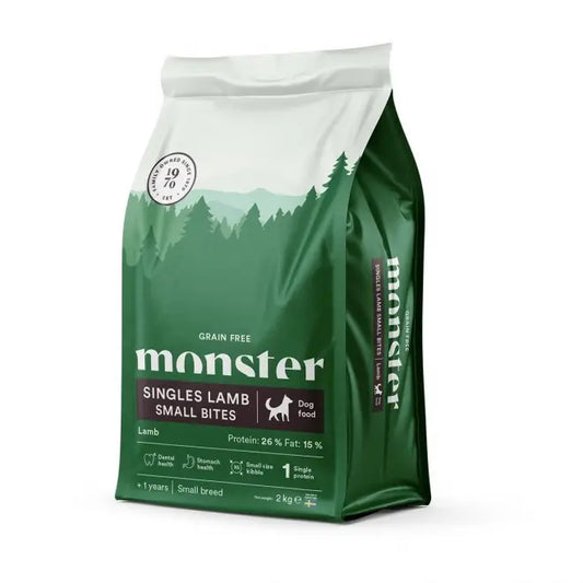 Monster Singles Lamb Small Bites Grain Free Dog Food