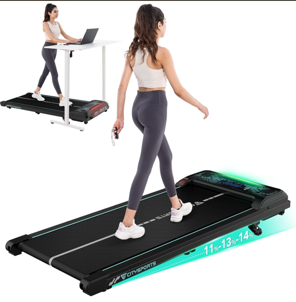 CITYSPORTS Walking Pad med Lutning och LED-display