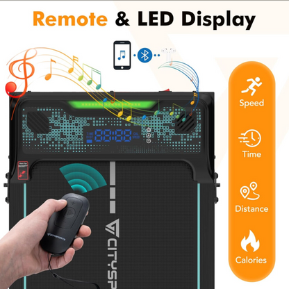 CITYSPORTS Walking Pad med Lutning och LED-display