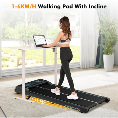 CITYSPORTS Walking Pad med Lutning och LED-display