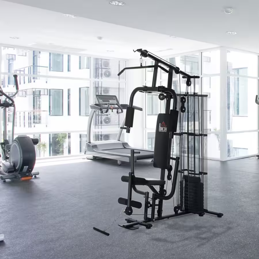HOMCOM Multigym Hemmagym Träningsstation 45 kg