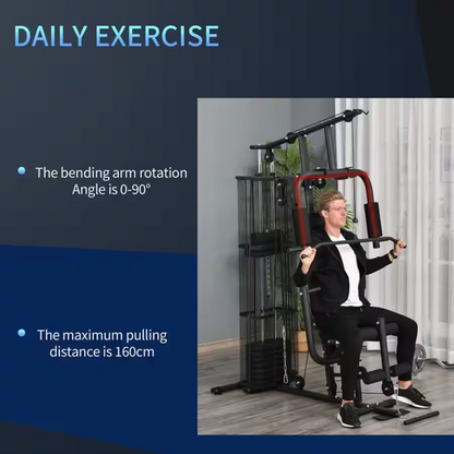 HOMCOM Multigym Hemmagym Träningsstation 45 kg