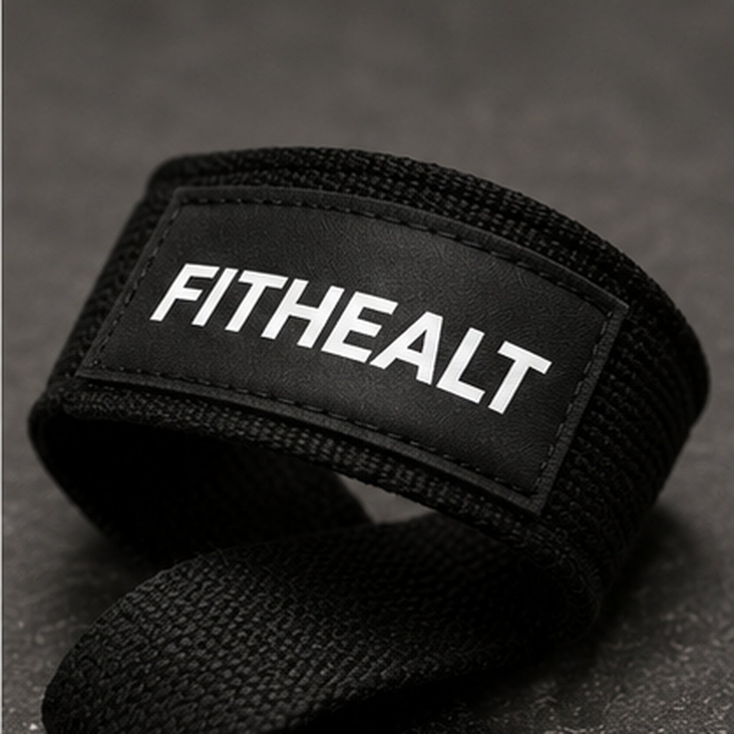 Fithealt Gym Straps – Svarta dragremmar för styrketräning och bättre grepp