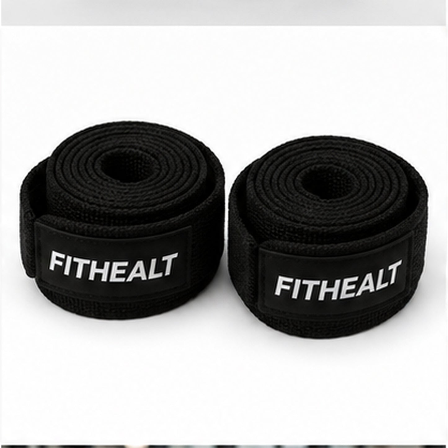 Fithealt Gym Straps – Svarta dragremmar för styrketräning och bättre grepp
