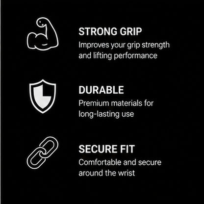 Fithealt Gym Straps – Svarta dragremmar för styrketräning och bättre grepp
