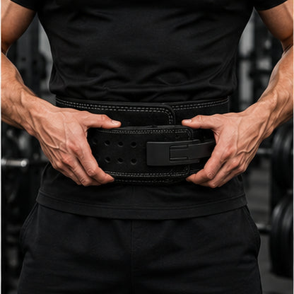Fithealt Lifting Belt – Svart lyftarbälte för styrketräning och tunga lyft