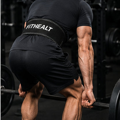 Fithealt Lifting Belt – Svart lyftarbälte för styrketräning och tunga lyft