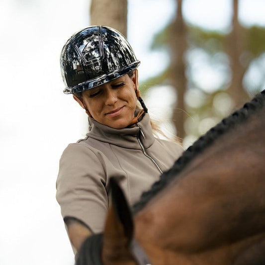 Hansbo Sport Mips Vision Shiny Gem Ridhjälm - Svart