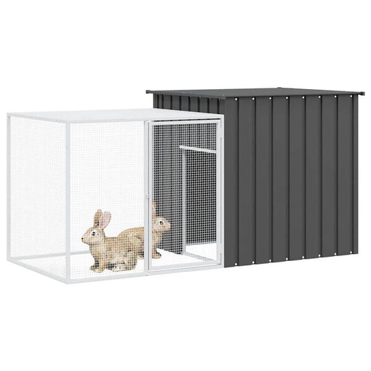 vidaXL Kaninbur Antracit 200x91x100cm