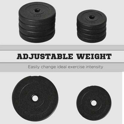 HOMCOM Justerbart Hantelset 20 kg