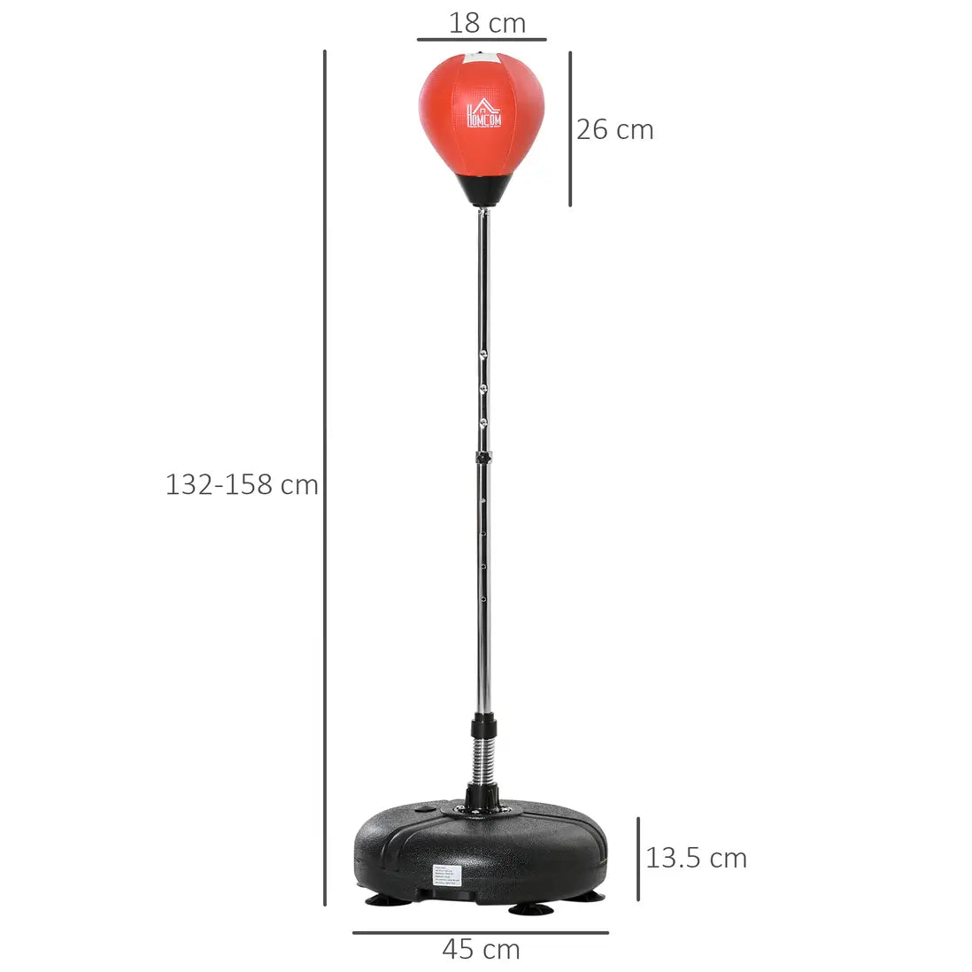 HOMCOM Punching Bag with Stand and Gloves