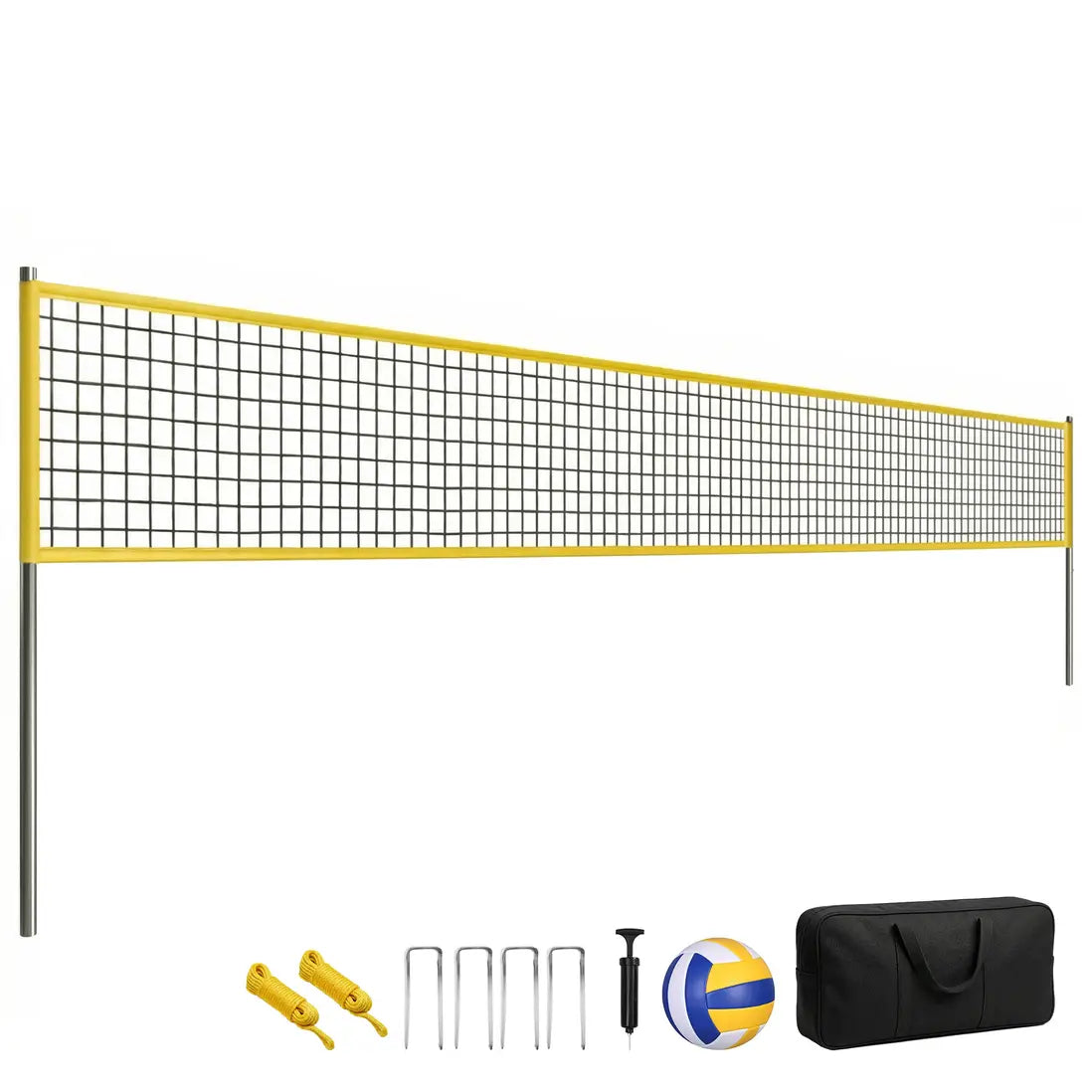 SPORTNOW Portabelt Volleybollnät med Justerbar Höjd