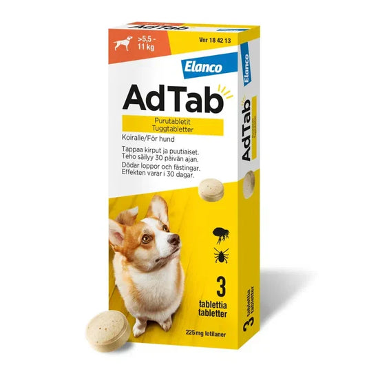 Elanco AdTab For Dogs 5.5-11kg 225mg 3pcs