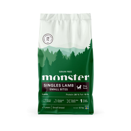 Monster Singles Lamb Small Bites Grain Free Dog Food